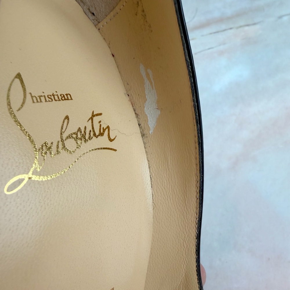 Christian Louboutin So Kate Patent Leather Black Heels Red Bottoms - Picture 12 of 12
